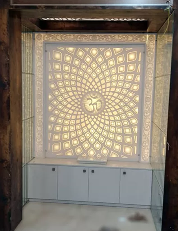 3D Design For Mandir Wall