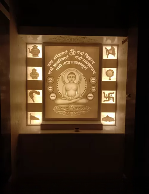 Shri Mahaveer Ji Backlit Panel